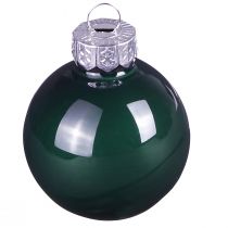Artikel Mini kerstballen glas groen emaille Ø3cm 22 st