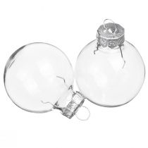 Artikel Mini kerstballen glas retro transparant Ø3cm 22 st