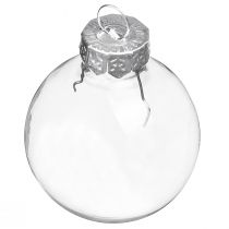Artikel Mini kerstballen glas retro transparant Ø3cm 22 st