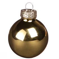 Artikel Mini kerstballen glas in goud mat glans Ø3cm 22 st