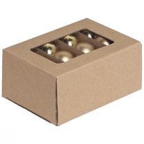 Artikel Mini kerstballen glas in goud mat glans Ø3cm 22 st