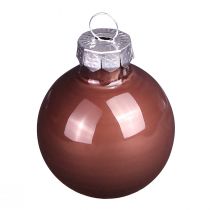 Artikel Mini kerstballen goudbruin mix glas Ø3,5cm 22 st