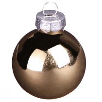 Artikel Mini kerstballen goudbruin mix glas Ø3,5cm 22 st