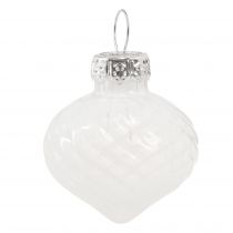 Artikel Mini kerstballen witte boomballen glas 3cm 9 st