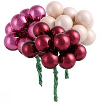 Artikel Mini Kerstballen op draad Bessenmix Ø20mm 140 st