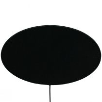 Artikel Mini Krijtbord Zwart Ovaal Metalen Plug 7,5x4,5cm 12st