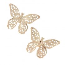 Artikel Mini Vlinders Metaal Strooidecoratie Goud 3cm 50 st