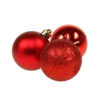 Artikel Mini kerstbal rood Ø3cm 14 st