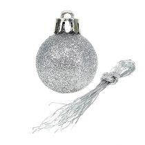 Artikel Mini Kerstbal zilver Ø3cm 14 st