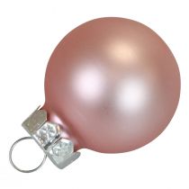 Artikel Mini kerstballen glas roze mat/glanzend Ø2,5cm 20 st