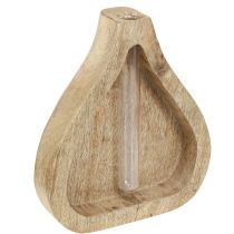 Artikel Minivaasje glazen reageerbuisje helder houtdecoratie naturel H17cm 2st