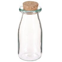 Artikel Mini vazen glazen vazen met kurk H13,5cm Ø5,5cm 6st