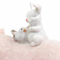 Artikel Decoratief figuur set varkentje met dierenvrienden 9,3 cm × 7,5 / 8,5 cm 2st