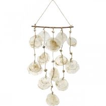 Maritieme decoratiehanger, capiz schelpen, zomerdecoratie L73cm B35cm