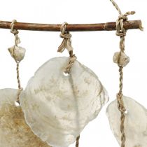 Maritieme decoratiehanger, capiz schelpen, zomerdecoratie L73cm B35cm