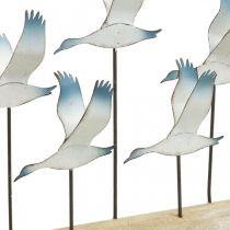 Maritieme zomerdecoratie, vliegende ganzen, metalen decoratie om te plaatsen H27cm L30cm