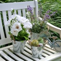 Artikel Papaver in een pot witte zijden bloemen florale decoratie