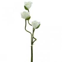Kunstbloem Kunstbloem Poppy Corn Rose Wit L55/60/70cm Set van 3