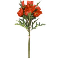 Artikel Klaproos Decoratie Klaproos Kunstmatig Rood 45cm Bos met 3 stuks