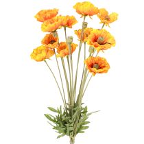 Artikel Klaproos decoratie kunstbloemboeket oranje 78cm 6 stuks