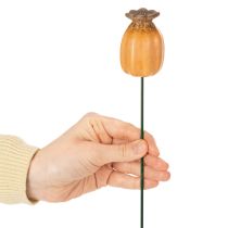 Artikel Tuinpaal met klaprooszaadpeul - decoratief accent voor tuindecoratie en doe-het-zelfprojecten - 41 cm, 4 stuks