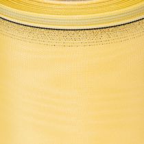 Artikel Moiré kranslint, geel met gouden rand, 125 mm x 25 m - Hoogwaardig rouwlint, decoratief lint, striklint