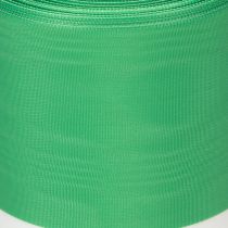 Artikel Moiré kranslint groen-wit 150 mm, decoratief lint, striklint, taftkwaliteit 25 m