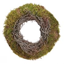 Artikel Moskrans sierkrans mosgroen met muiskruid naturel Ø30cm