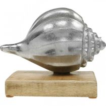 Artikel Ketel gemaakt van metaal, maritieme decoratie om zilver te plaatsen, natuurlijke kleuren H15cm B18.5cm