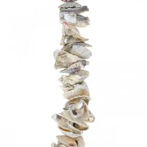Slinger met schelpen, maritieme decoratie, zomer, schelpenketting natuurlijke kleuren L130cm