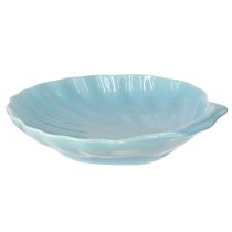 Artikel Schelp bord maritiem kom keramiek blauw wit 14cm 3st