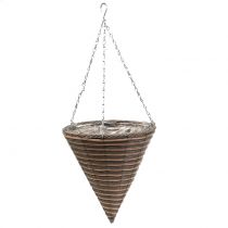 Mand licht kegel tas natuur Ø30cm H36cm
