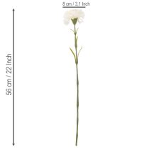Artikel Kunstmatige anjerbloem met steel voor boeketten en kransen, 56 cm, 8 stuks