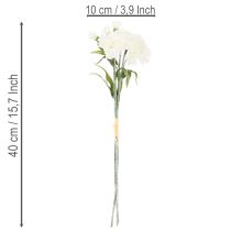 Artikel Boeket kunstmatige anjers, witte kunstbloemen, decoratie, 4 bossen