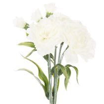 Artikel Boeket kunstmatige anjers, witte kunstbloemen, decoratie, 4 bossen