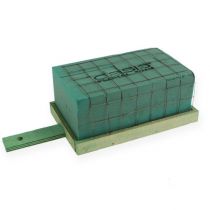 Artikel Steekschuim met houten voet grafdecoratie maxi 4 stuks