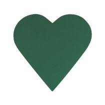 Steekschuim hart bloemen maat groen 31cm × 29cm 2st