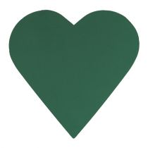Steekschuim hart bloemen maat groen 46cm x 45cm 2st