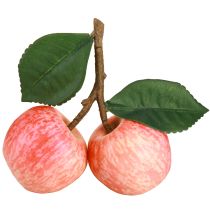 Artikel Fruitdecoratie appel kunst 2 rode appels op tak 13cm 3st