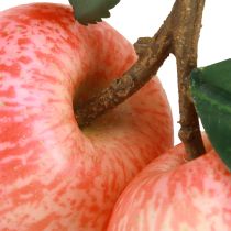Artikel Fruitdecoratie appel kunst 2 rode appels op tak 13cm 3st