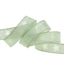 Organza lint met stermotief 25mm 15m