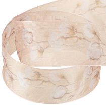 Artikel Organza lint katoen bloemen decoratief lint roze 40mm 15m