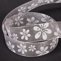 Artikel Organza lint, bloemen cadeaulint, roze, 25 mm, 18 m