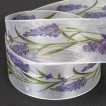 Artikel Organzalint, chiffonlint, decoratief lint, lavendel, 40 mm, 20 m