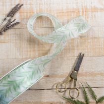Artikel Organzalint, chiffonlint, groen plantenlint, 40 mm x 15 m