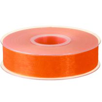 Artikel Organza lint cadeaulint oranje lint zelfkant 25mm 50m