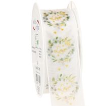 Artikel Organza lint bruiloft decoratie lint &quot;Love&quot; wit 40mm 15m