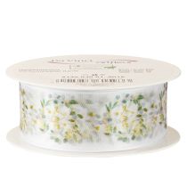 Artikel Organza lint bruiloft decoratie lint "Love" wit 40mm 15m