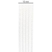 Artikel Organza lint met strepen, cadeaulint, wit, 15 mm, 20 m