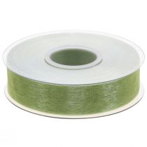 Artikel Organza lint groen cadeaulint zelfkant limoengroen 25mm 50m